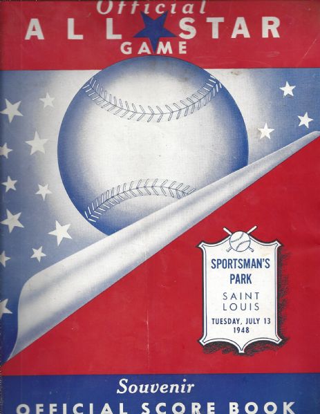 1948 MLB All-Star Game Official Program at Sportsmans Park in St. Louis 