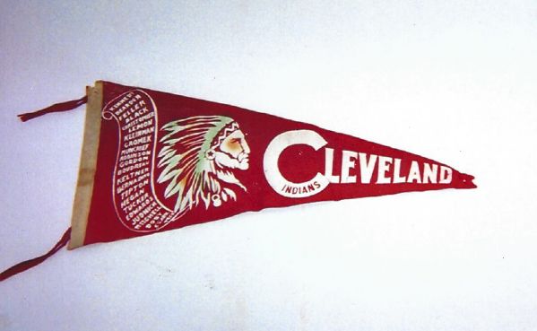 1951 Cleveland Indians Team Scroll Pennant