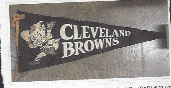 1948 Cleveland Browns AAFC World Champions Brownie Elf Logo Pennant