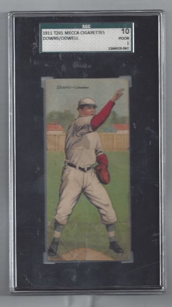 1911 T201 Mecca Double Folder Downs/Odwell Graded SGC 10 