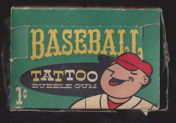 1960 Topps Tattoo 1 cent Empty Display Box 