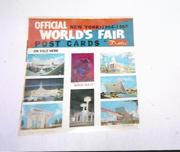 1964-65 NY World's Fair Postcard Booth Display Sign