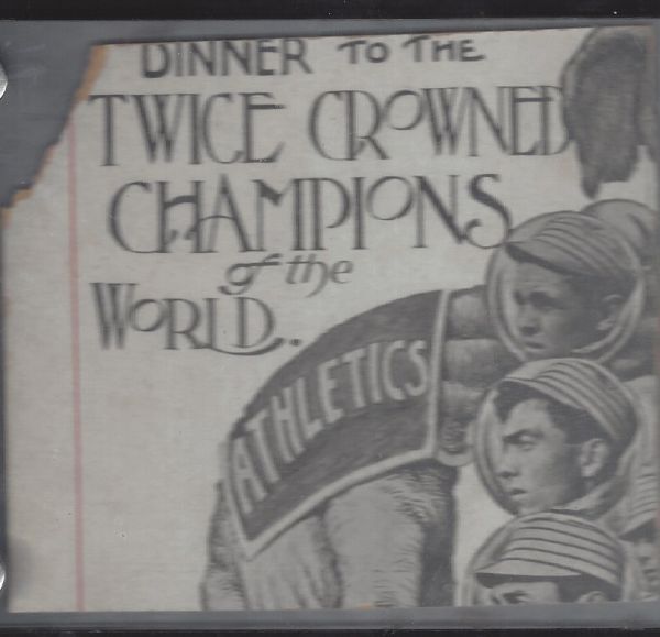 1911 Philadelphia Athletics (World Champions) Partial Celebration Broadside with Autographs