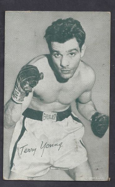 C. 1940's Terry Young Gray Back Boxing Exhibit Card 