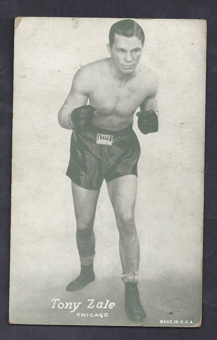 Lot Detail - C. 1940's Tony Zale Gray Back Boxing Exhibit