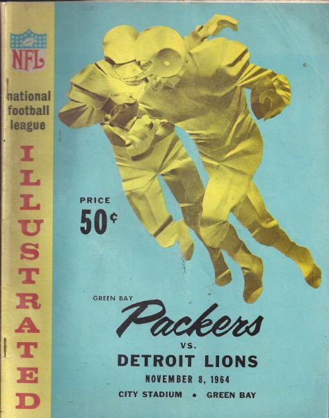 1964 Green Bay Packers (NFL) vs Detroit Lions Official program at Green Bay