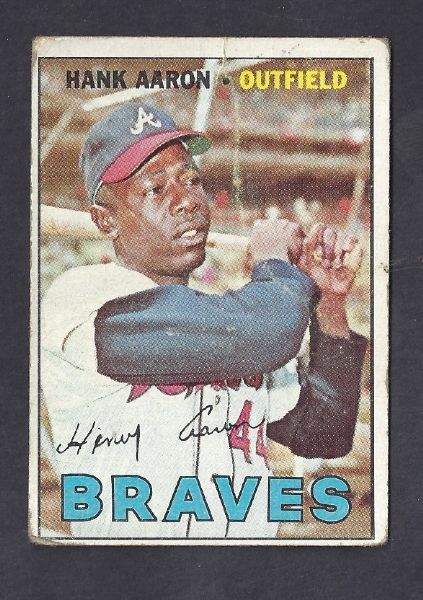 1967 Hank Aaron (HOF) Topps Baseball Card 