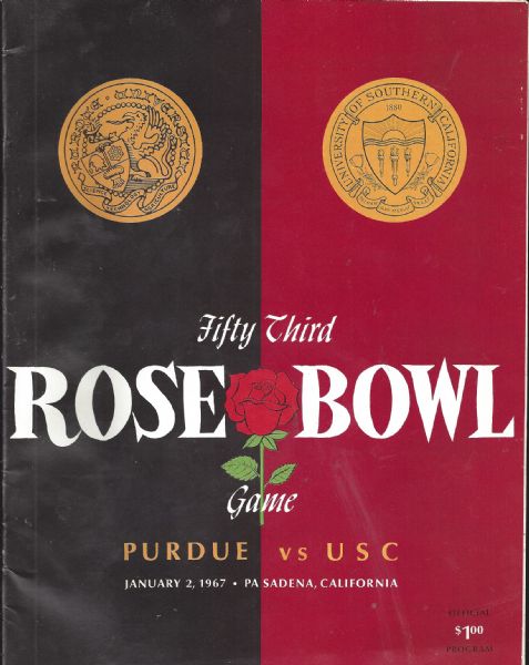 1967 Rose Bowl Official Program (Purdue vs USC)