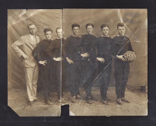 1920's Washington State Scholastic Basketball Team Photo 