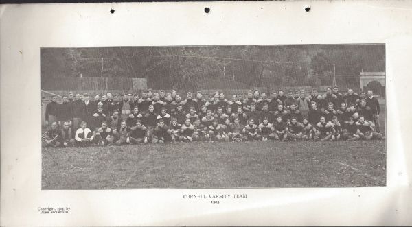 1903 Cornell University Football Team Panoramic Style Picture 