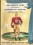 1958 LA Rams vs Washington Redskins Pre-Season Game Program 
