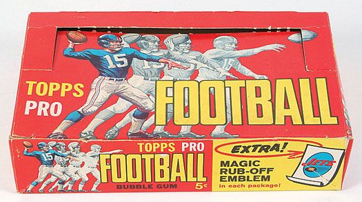 1965 Topps Football Empty Wax Display Box