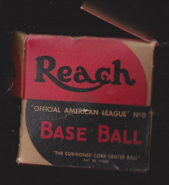 Circa 1950's Reach Empty Baseball Box 