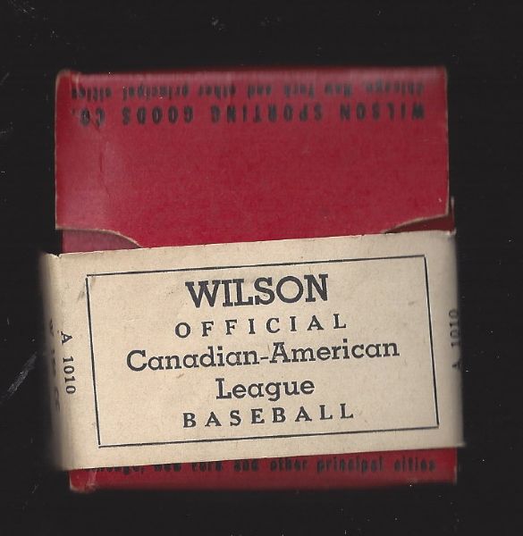 C. 1940's Wilson Sporting Goods Empty Baseball Box 