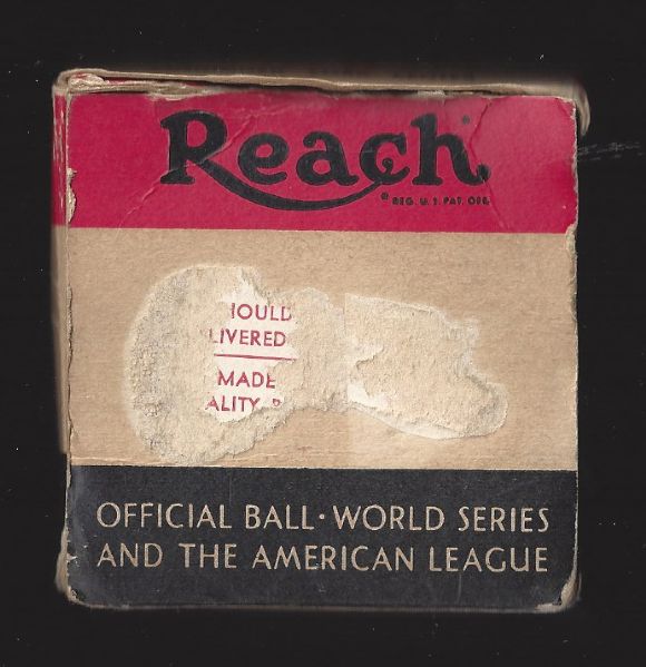 C. 1950's Reach Empty Baseball Box 