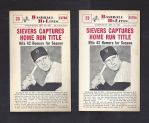 1960 Nu-Cards Lot of (2) Roy Sievers Cards