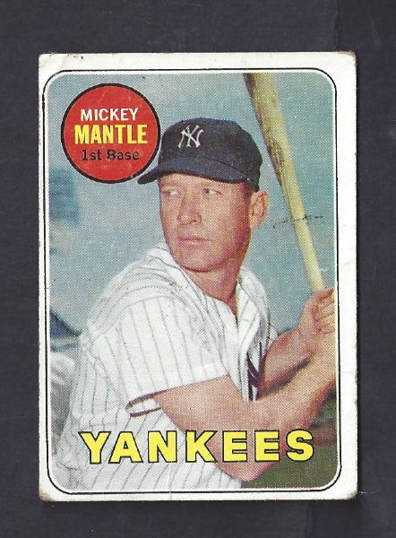 1969 Mickey Mantle Topps Baseball Card