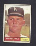 1961 Don Drysdale (HOF) Topps Baseball Card