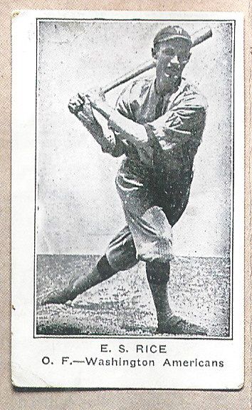 1922 American Caramel Sam Rice Baseball Card