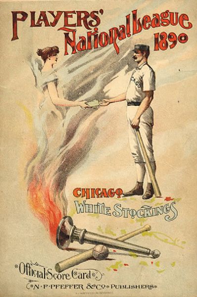 1890 Chicago White Stockings Official Scorecard with Cap Anson