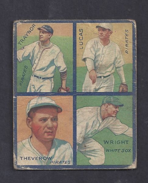 1935 Pie Traynor Pittsburgh Pirates (HOF) Goudey 4 in 1 Baseball Card