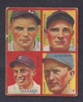 1935 Mel Harder & Joe Vosmik Goudey 4 in 1 Baseball Card