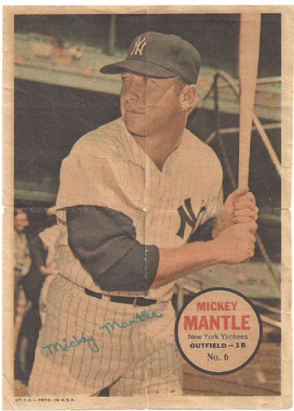 1967 Mickey Mantle Topps Insert Poster