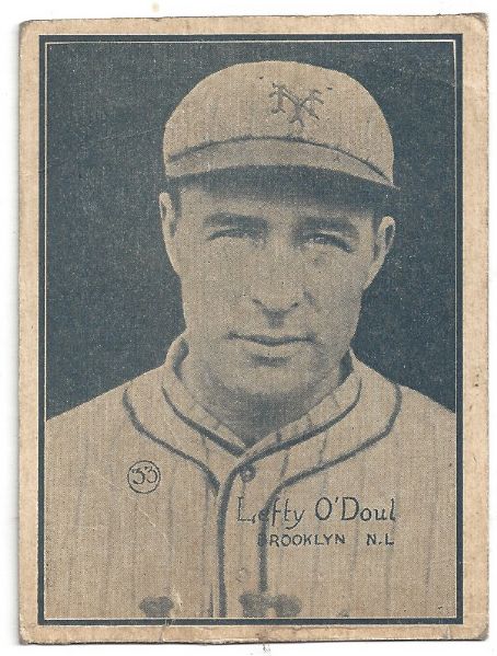 1931 Lefty O'Doul W517 Baseball Strip Card