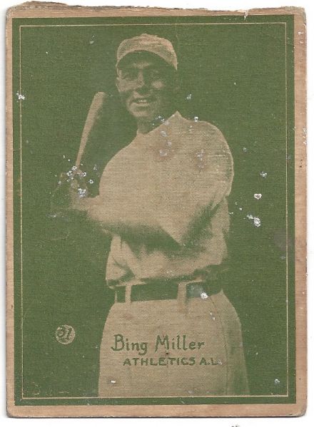 1931 Bing Miller (Philadelphia A's) W517 Baseball Strip Card