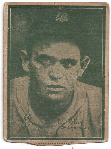 1931 Lu Blue W517 Baseball Strip Card