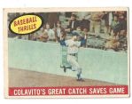 1959 Rocky Colavito Topps Baseball Thrills Card