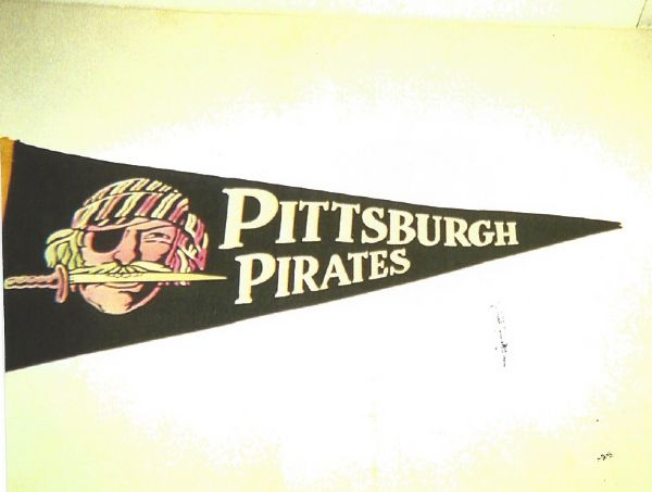 Circa 1950's Pittsburgh Pirates Buccaneer Logo Large Size Pennant