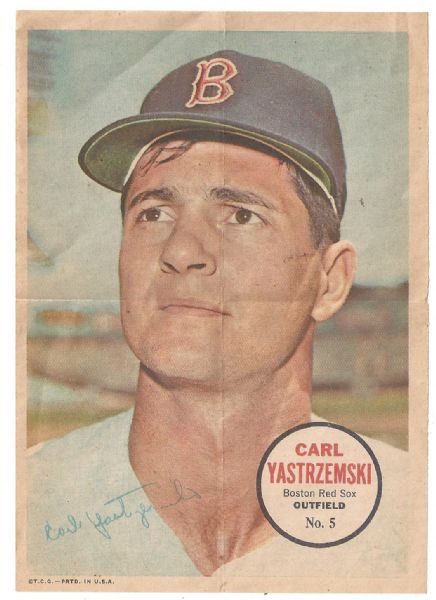 1967 Carl Yastrzemski Topps Insert Poster