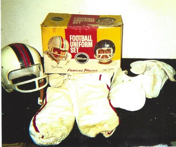 C. 1970-71 Wilson NFL Simulated Football Uniform with Helmet, Pants and Original Box
