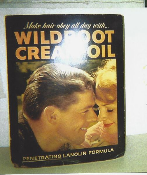 1950's Wildroot Hair Cream Oil Barber Shop Display Piece with Free-Standing Easel
