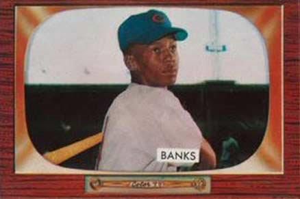 1955 Ernie Banks (HOF) Bowman Baseball Card