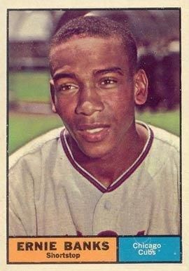 1961 Ernie Banks Topps Baseballo Card