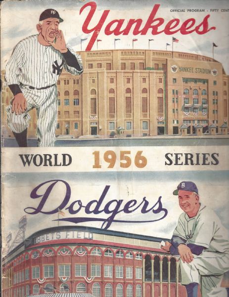 1956 World Series Program at Yankee Stadium