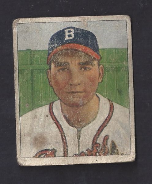 1950 Johnny Antonelli Bowman Baseball Card