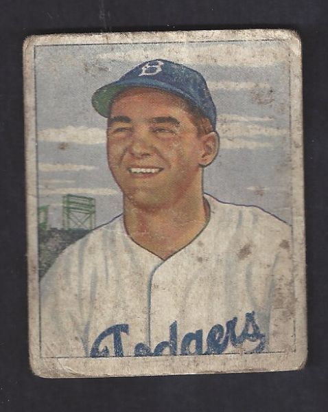 1950 Rex Barney Bowman Baseball Card