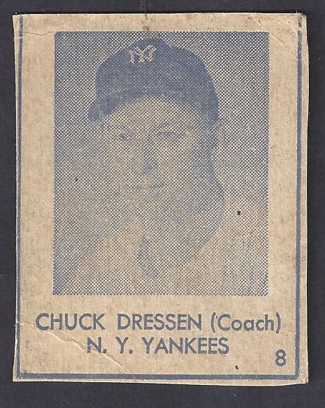 1948 Chuck Dressen - NY Yankees R346 Blue Tint