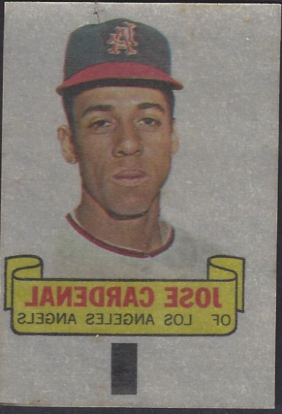 1966 Jose Cardenal (Angels) Topps Rub Off 