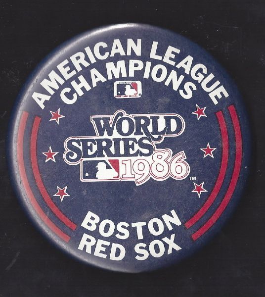 1986 World Series Boston Red Sox Large Size Pinback Button