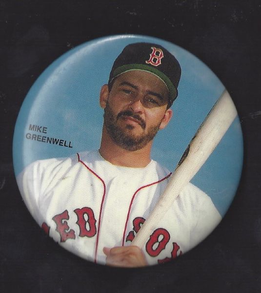 C. 1980's Mike Greenwell Boston Red Sox Large Size Pinback Button