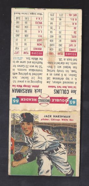 1955 Joe Collins/Jack Harshman Topps Doubleheader Card 
