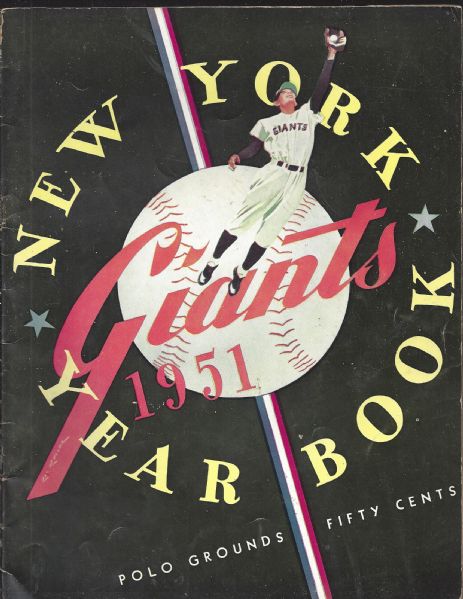 1951 NY Giants Baseball (NL Pennant Winners) Yearbook