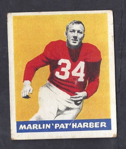 1948 Marlin Harber (Chicago Cardinals) Leaf Football Card  