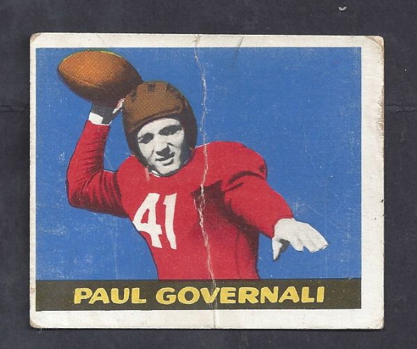 1948 Paul Governali (NY Giants) Leaf Football Card 