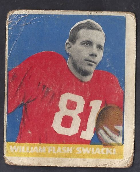 1948 Bill Flash Swiacki (NY Giants) Leaf Football Card 
