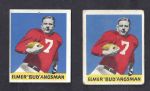 1948 Elmer "Bud" Angsman (Chicago Cardinals) Leaf Football Lot of (2) 
